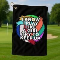 Volleyball Beach Volleyball Player Gift Golf Towel thumb 1