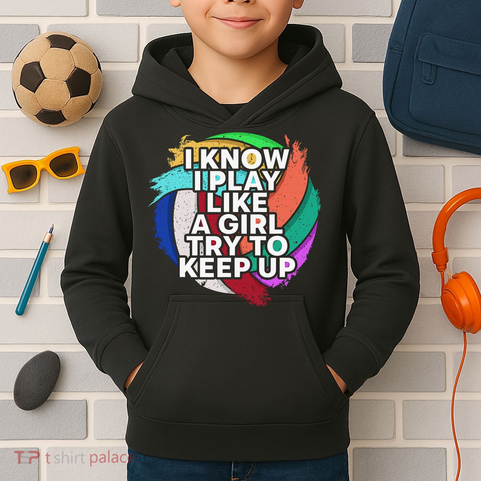 Volleyball Beach Volleyball Player Gift Kids Hoodie