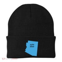 Vote Blue Voting Democratic Arizona Cute Gift Beanie thumb 0