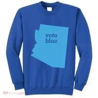 Vote Blue Voting Democratic Arizona Cute Gift Sweatshirt thumb 0