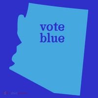 Vote Blue Voting Democratic Arizona Cute Gift Visor thumb 3