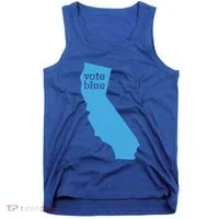 Vote Blue Voting Democratic California Cute Gift Tank Top thumb 0