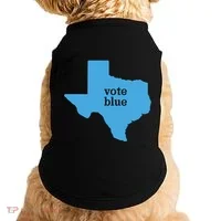 Vote Blue Voting Democratic Texas Gift Doggie Tank thumb 0