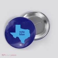 Vote Blue Voting Democratic Texas Gift Button thumb 0