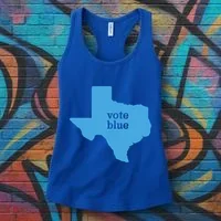 Vote Blue Voting Democratic Texas Gift Women's Tank Top thumb 3