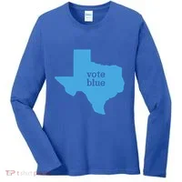 Vote Blue Voting Democratic Texas Gift Women's Long Sleeve Shirt thumb 0