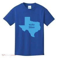 Vote Blue Voting Democratic Texas Gift Kids T-Shirt thumb 0