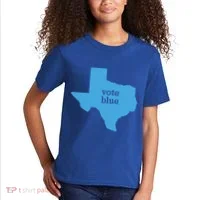 Vote Blue Voting Democratic Texas Gift Kids T-Shirt thumb 2