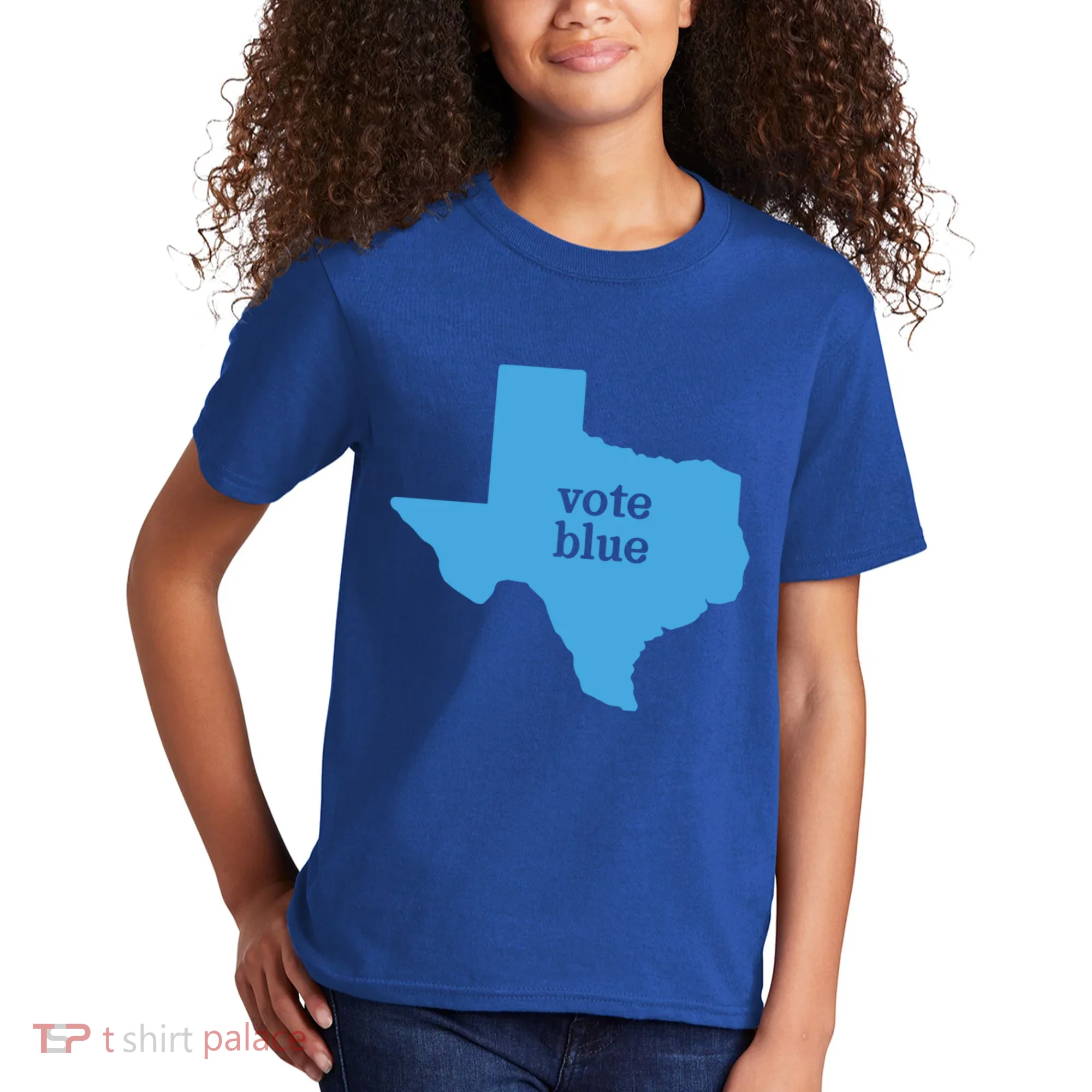 Vote Blue Voting Democratic Texas Gift Kids T-Shirt