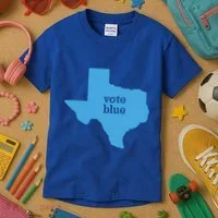 Vote Blue Voting Democratic Texas Gift Kids T-Shirt thumb 3
