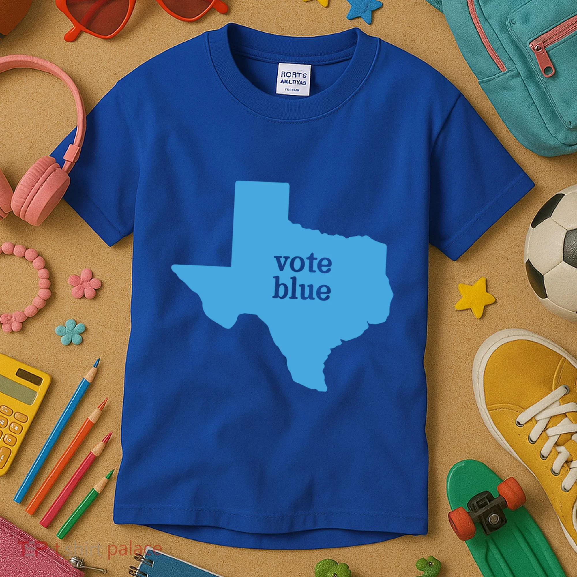 Vote Blue Voting Democratic Texas Gift Kids T-Shirt