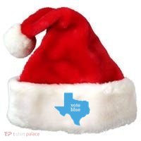 Vote Blue Voting Democratic Texas Gift Santa Hat thumb 0