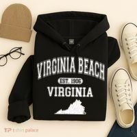 Virginia Beach Virginia Est 1906 Varsity Hoodie thumb 4