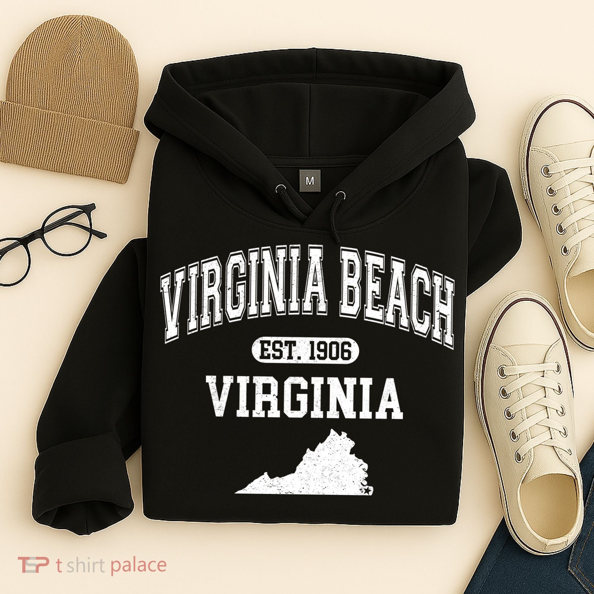 Virginia Beach Virginia Est 1906 Varsity Hoodie