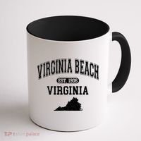 Virginia Beach Virginia Est 1906 Varsity Coffee Mug thumb 1