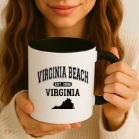 Virginia Beach Virginia Est 1906 Varsity Coffee Mug thumb 3
