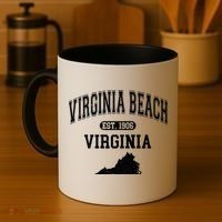 Virginia Beach Virginia Est 1906 Varsity Coffee Mug thumb 4