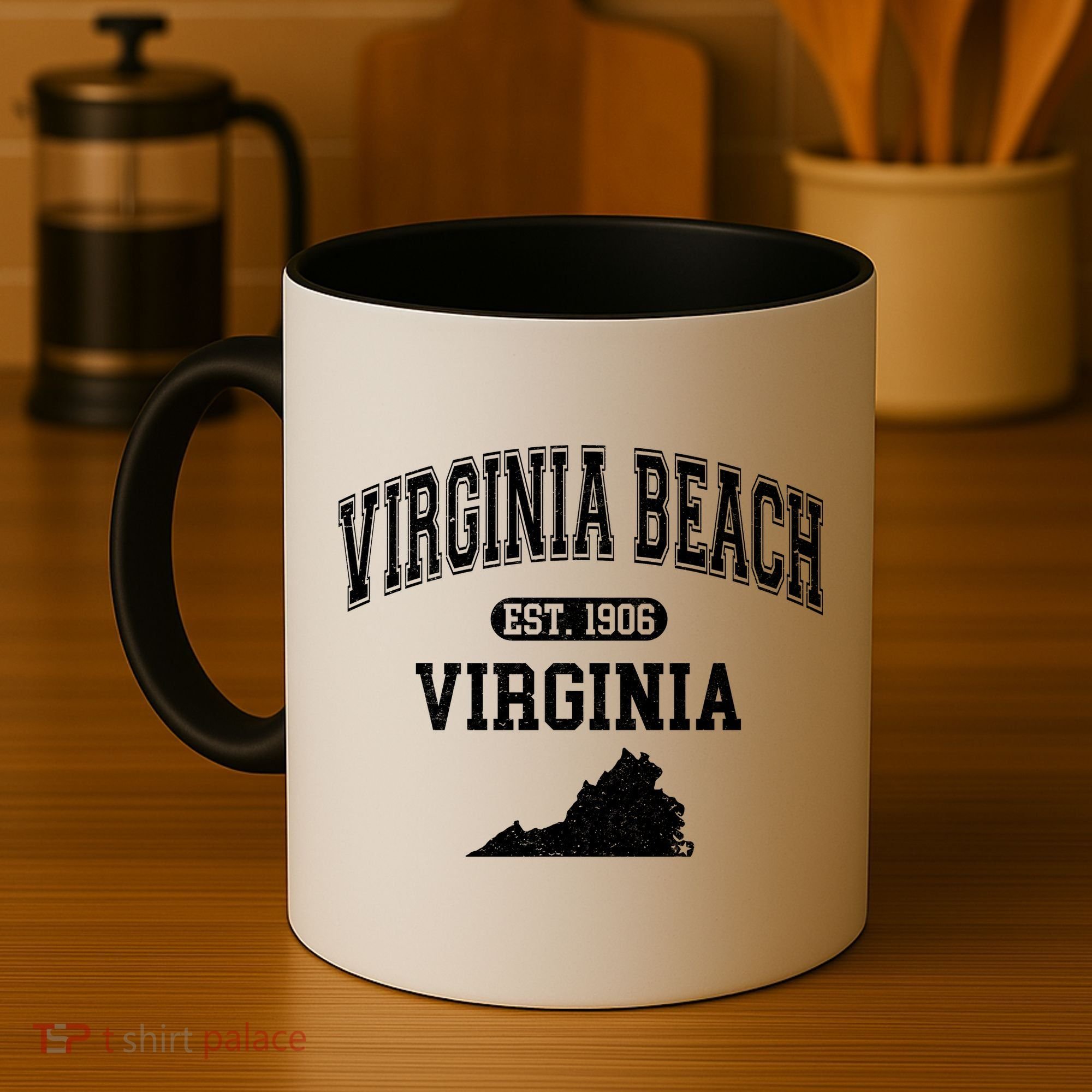 Virginia Beach Virginia Est 1906 Varsity Coffee Mug