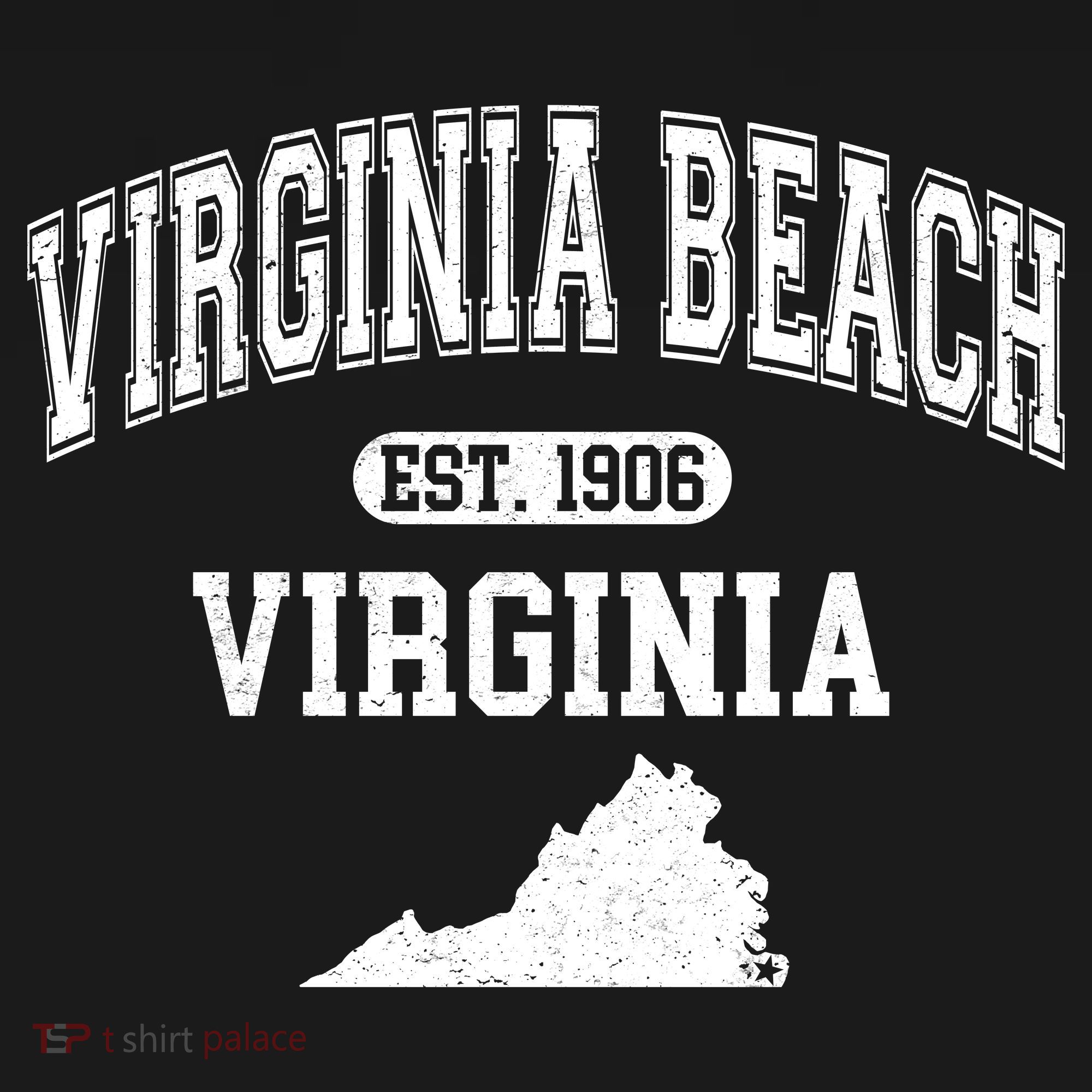 Virginia Beach Virginia Est 1906 Varsity Pajama Set
