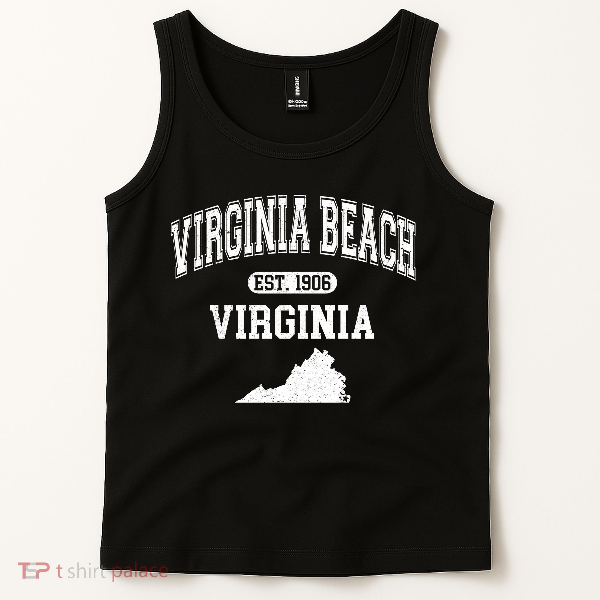 Virginia Beach Virginia Est 1906 Varsity Tank Top