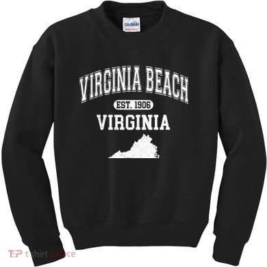 Virginia Beach Virginia Est 1906 Varsity Kids Sweatshirt