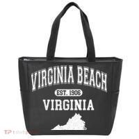 Virginia Beach Virginia Est 1906 Varsity Tote Bag thumb 0