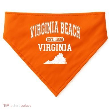 Virginia Beach Virginia Est 1906 Varsity USA-Made Doggie Bandana