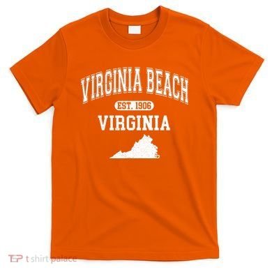 Virginia Beach Virginia Est 1906 Varsity T-Shirt
