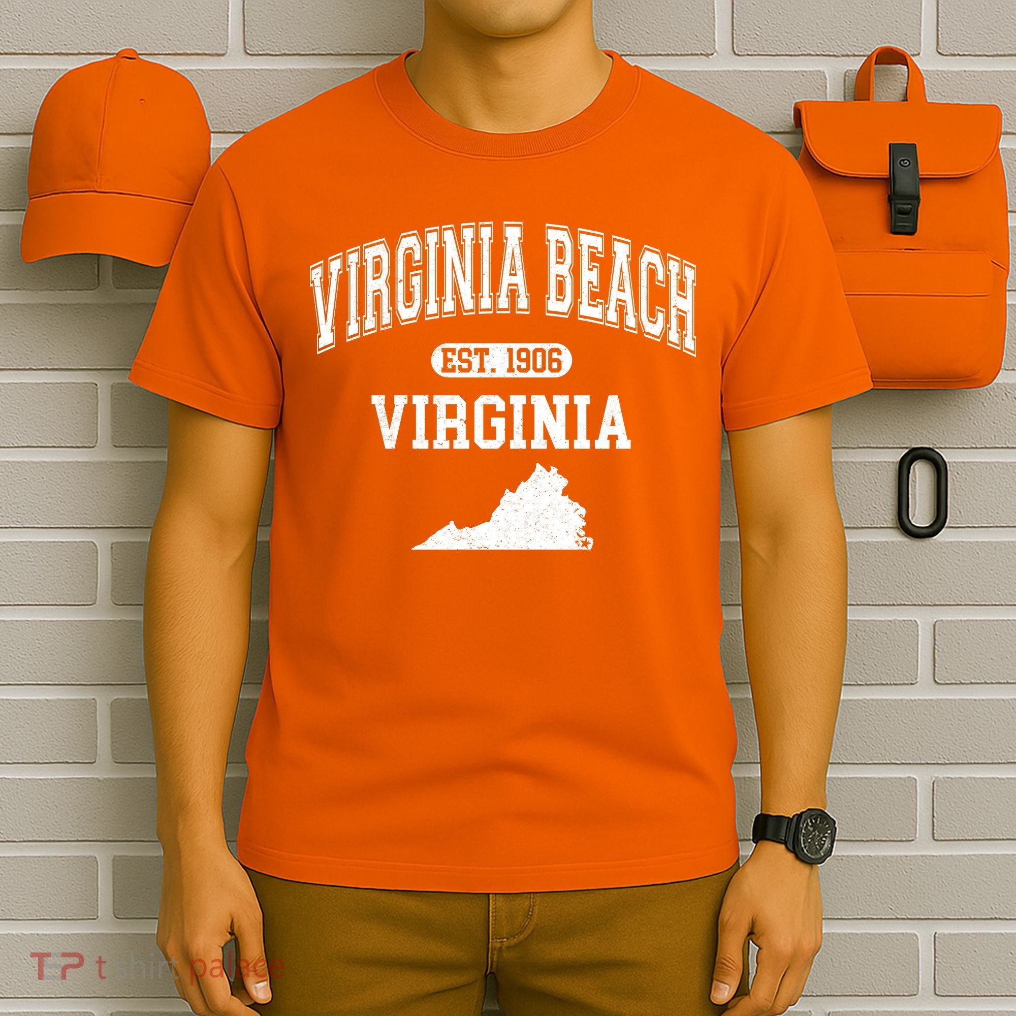Virginia Beach Virginia Est 1906 Varsity T-Shirt