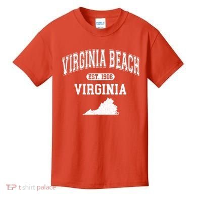 Virginia Beach Virginia Est 1906 Varsity Kids T-Shirt