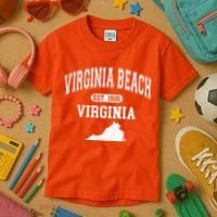 Virginia Beach Virginia Est 1906 Varsity Kids T-Shirt thumb 3