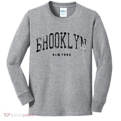 Vintage Brooklyn Kids Long Sleeve Shirt