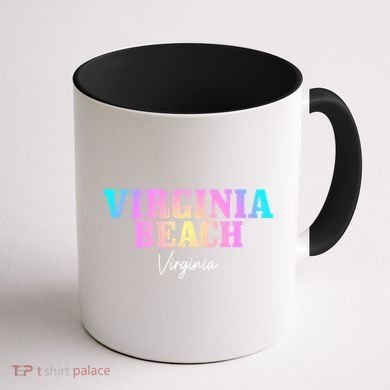 Virginia Beach Virginia Vintage Tie Dye Retro Vacation Gift Coffee Mug back