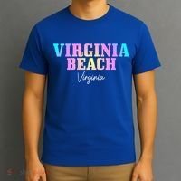 Virginia Beach Virginia Vintage Tie Dye Retro Vacation Gift T-Shirt thumb 3