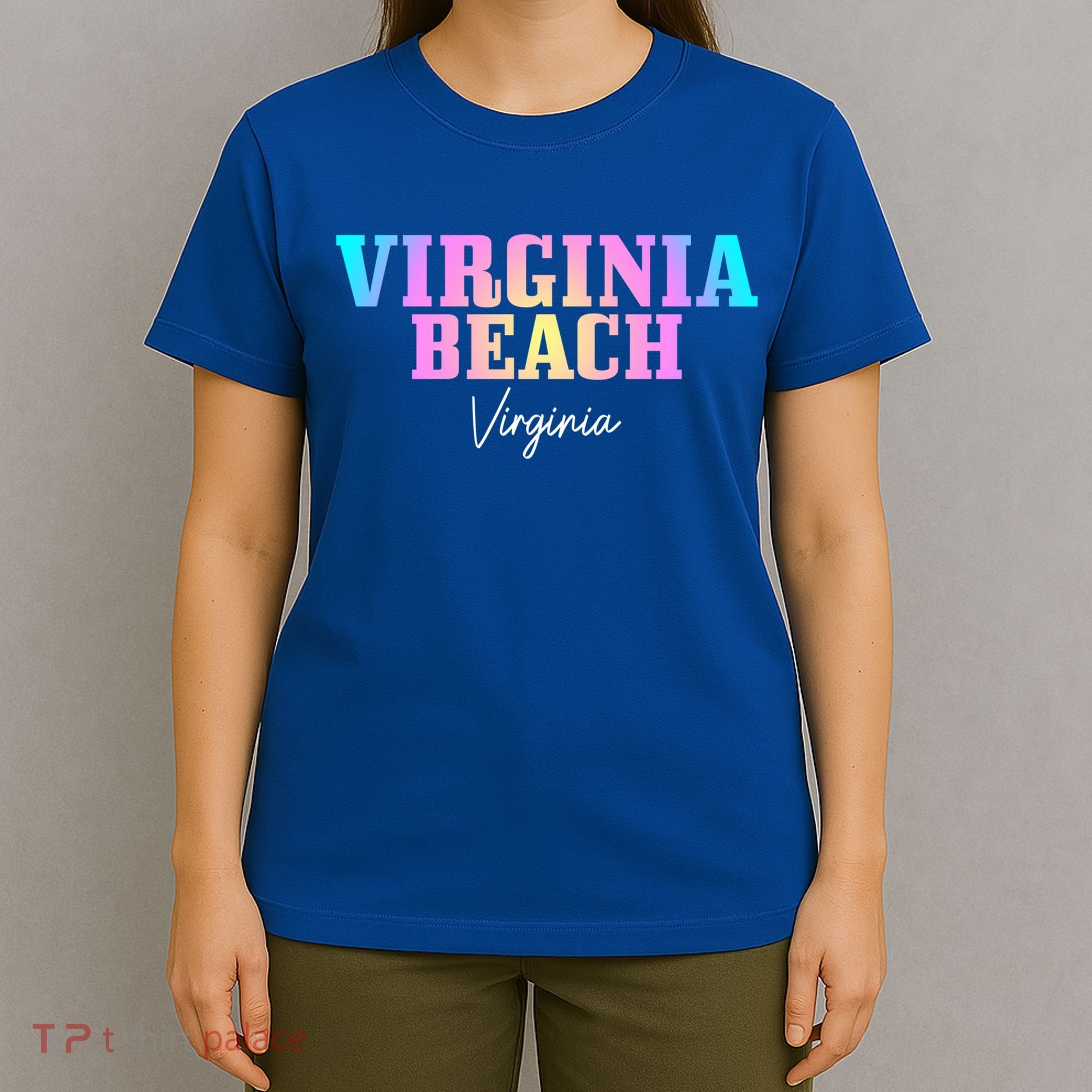 Virginia Beach Virginia Vintage Tie Dye Retro Vacation Gift T-Shirt