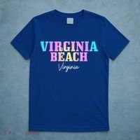 Virginia Beach Virginia Vintage Tie Dye Retro Vacation Gift T-Shirt thumb 5