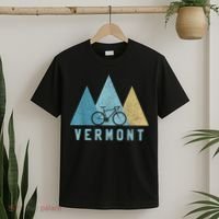 Vermont Bike Vintage Cycling Mountains MTB Bicycle Gift T-Shirt thumb 2