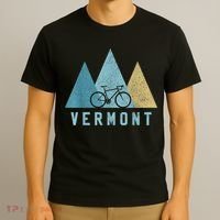Vermont Bike Vintage Cycling Mountains MTB Bicycle Gift T-Shirt thumb 3
