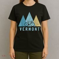 Vermont Bike Vintage Cycling Mountains MTB Bicycle Gift T-Shirt thumb 4