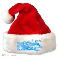 Vote Blue Wave Political Civic Action Santa Hat thumb 0