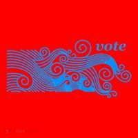 Vote Blue Wave Political Civic Action Santa Hat thumb 1