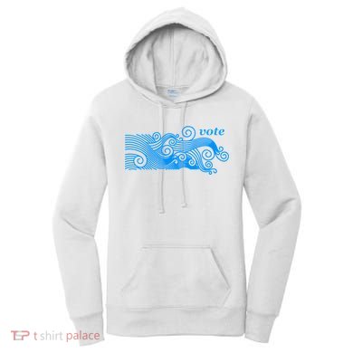 Vote Blue Wave Political Civic Action Women's Hoodie