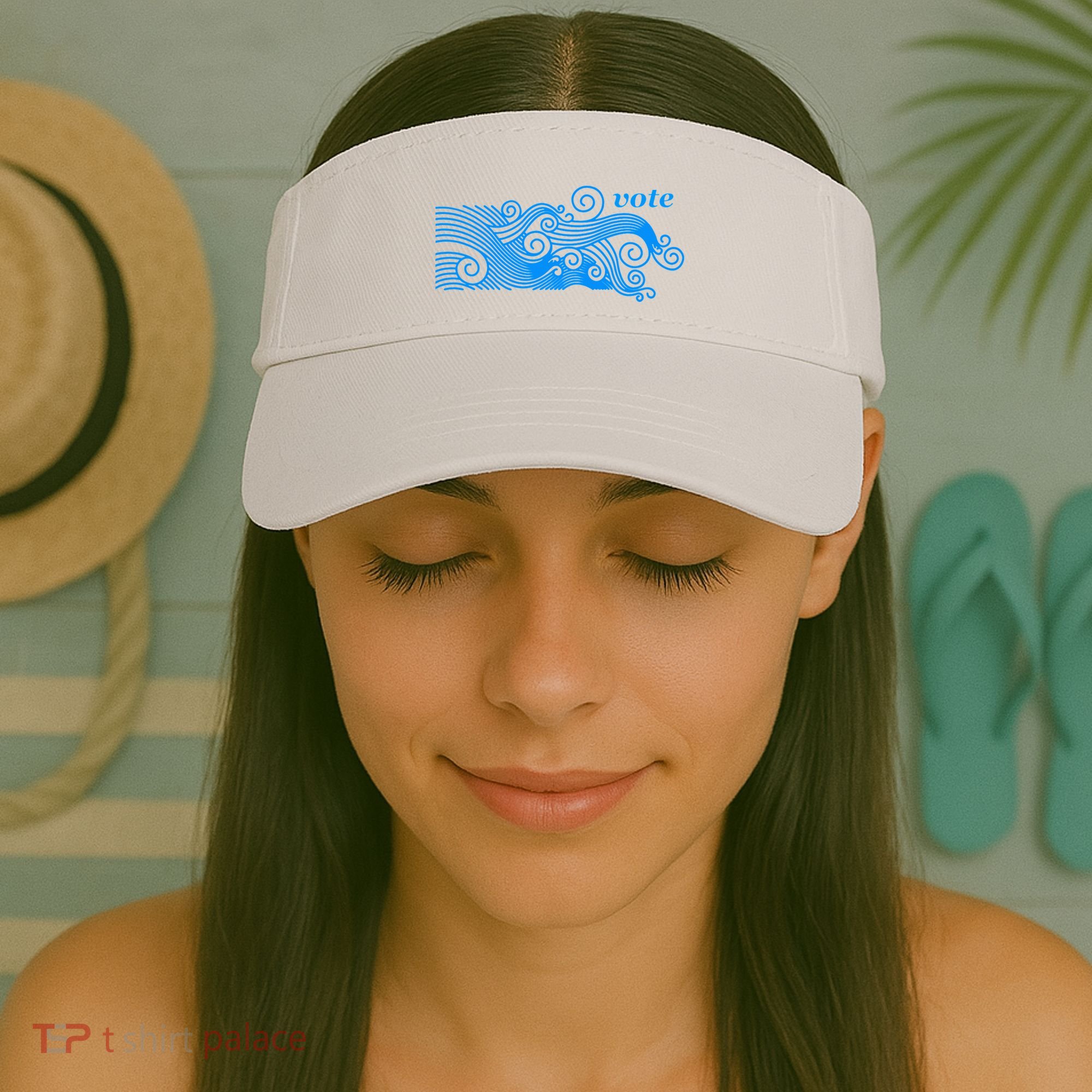 Vote Blue Wave Political Civic Action Visor