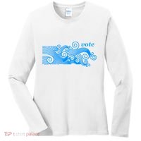 Vote Blue Wave Political Civic Action Women's Long Sleeve Shirt thumb 0