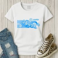 Vote Blue Wave Political Civic Action Women's T-Shirt thumb 3