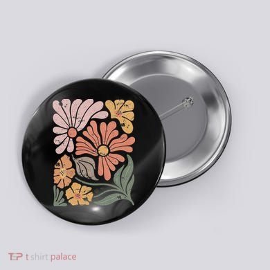 Vintage Boho Wildflower  Button