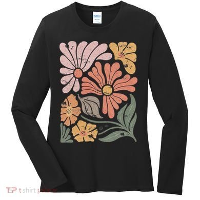 Vintage Boho Wildflower  Women's Long Sleeve Shirt