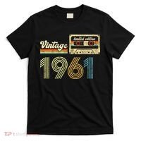 vintage cassette 1961 Retro Birthday 62nd Dad Birthday Gift Grandpa Birthday T-Shirt thumb 0