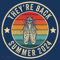 Vintage Cicada 2024 They Are Back Summer 2024 T-Shirt thumb 7
