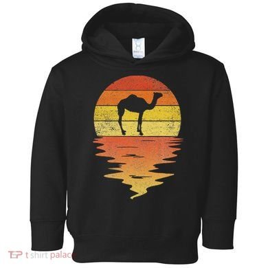 Vintage Camel 70s Vintage Retro Sunset Camel Toddler Hoodie